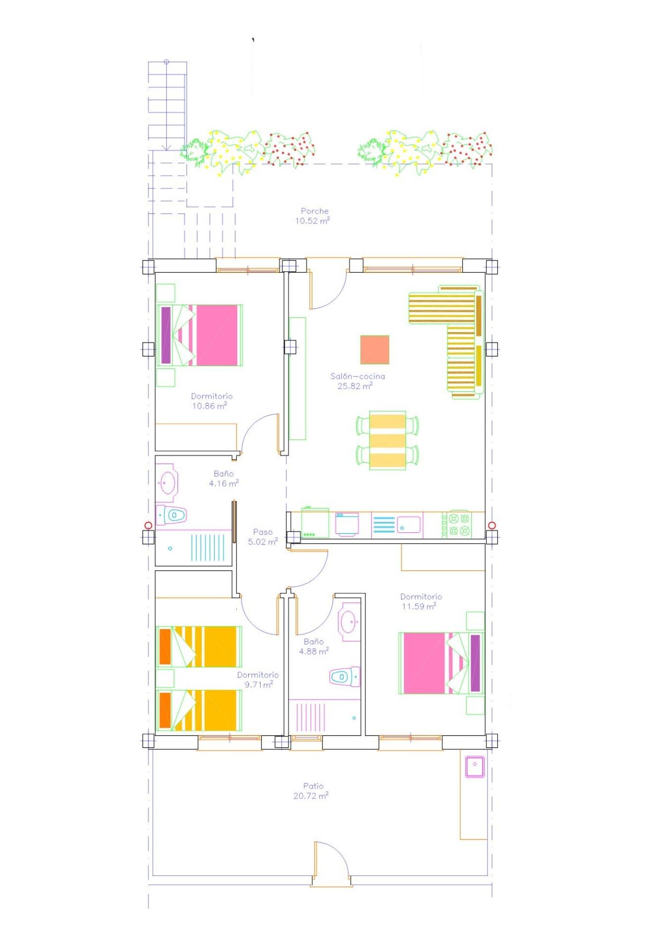 New Build - 3 Bedroom 2 Bathroom Bungalow in San Javier - pueblo  - Murcia
