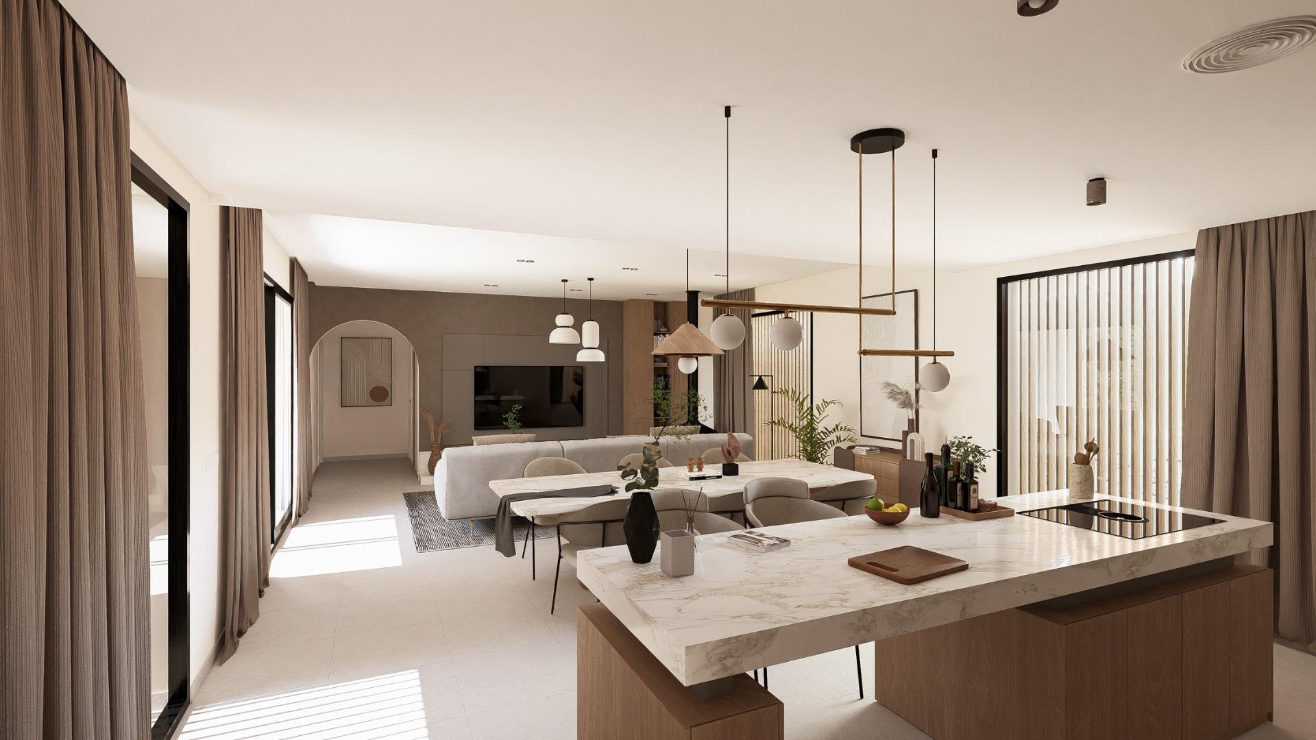 New Build - 2 Bedroom 2 Bathroom Villa in Baños y Mendigo - Altaona Golf  - Murcia