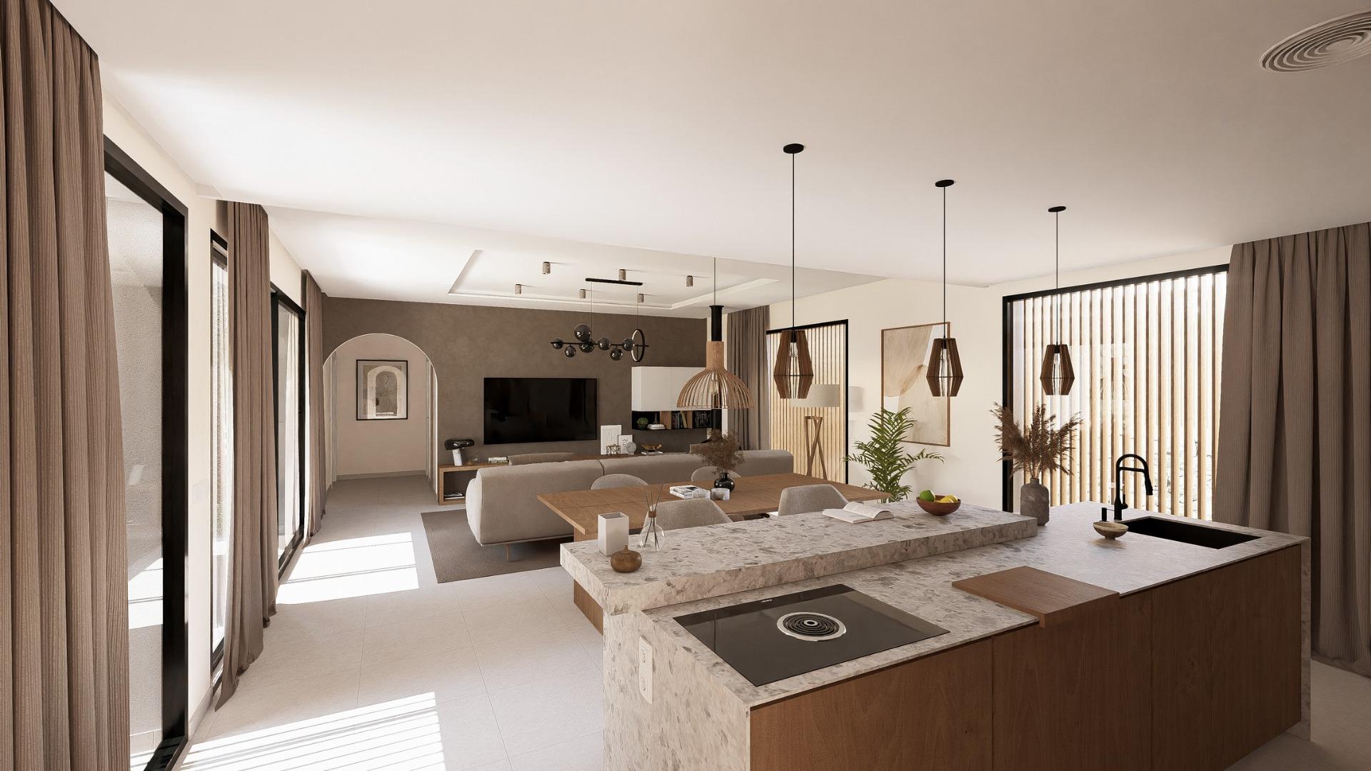 New Build - 2 Bedroom 2 Bathroom Villa in Baños y Mendigo - Altaona Golf  - Murcia