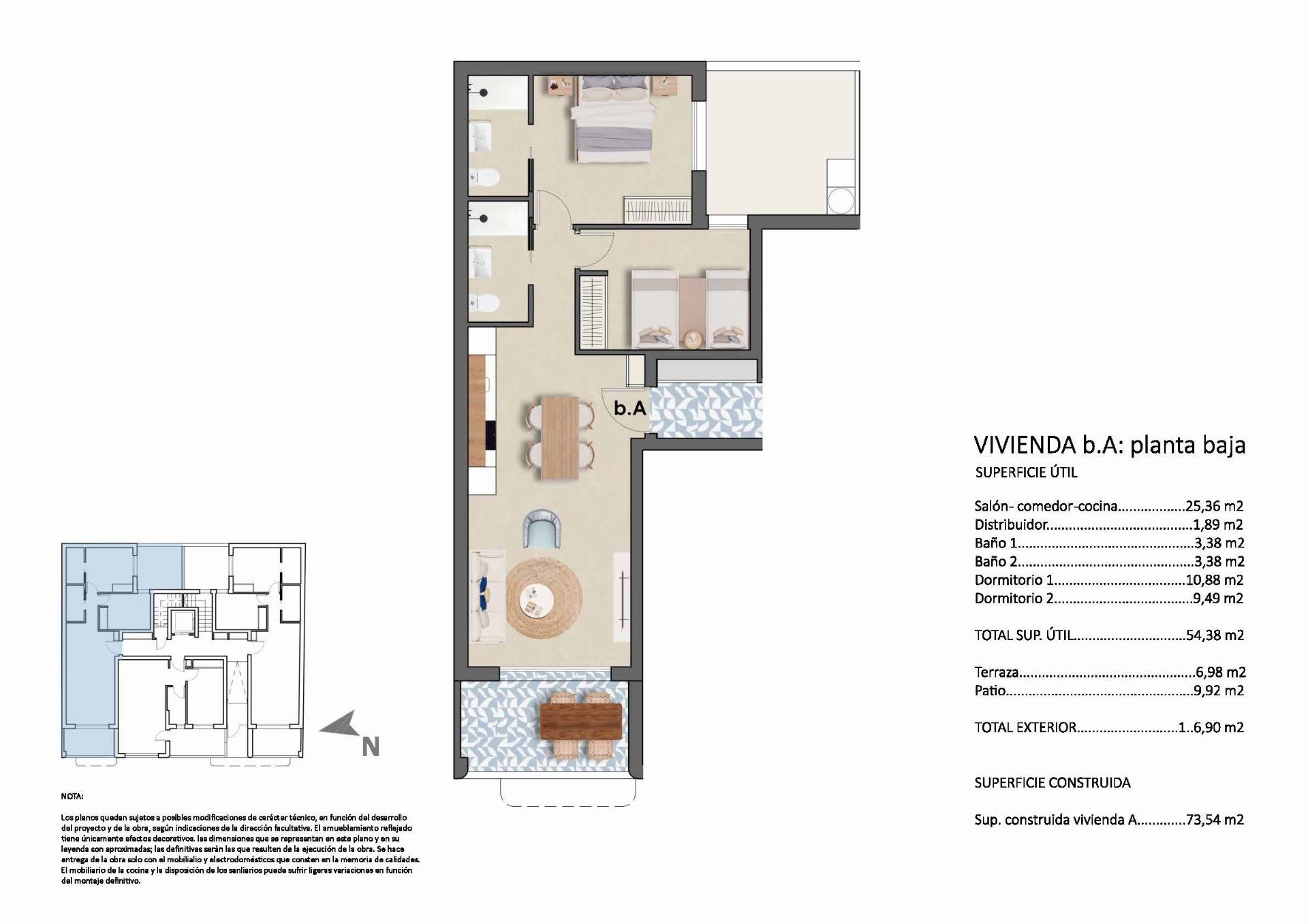 For sale - 2 Bedroom 2 Bathroom Apartment in Pilar de La Horadada - Torre De La Horadada  - Alicante