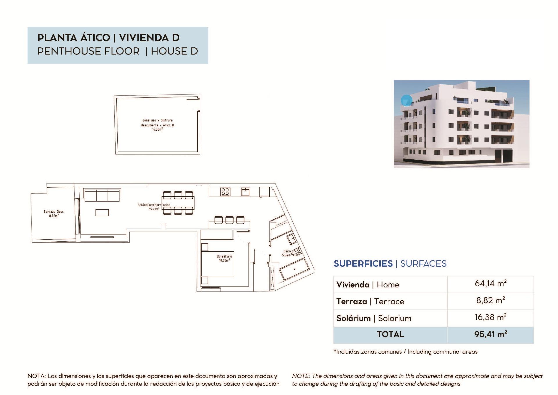 For sale - 1 Bedroom 1 Bathroom Penthouse in Torrevieja - Centro  - Alicante