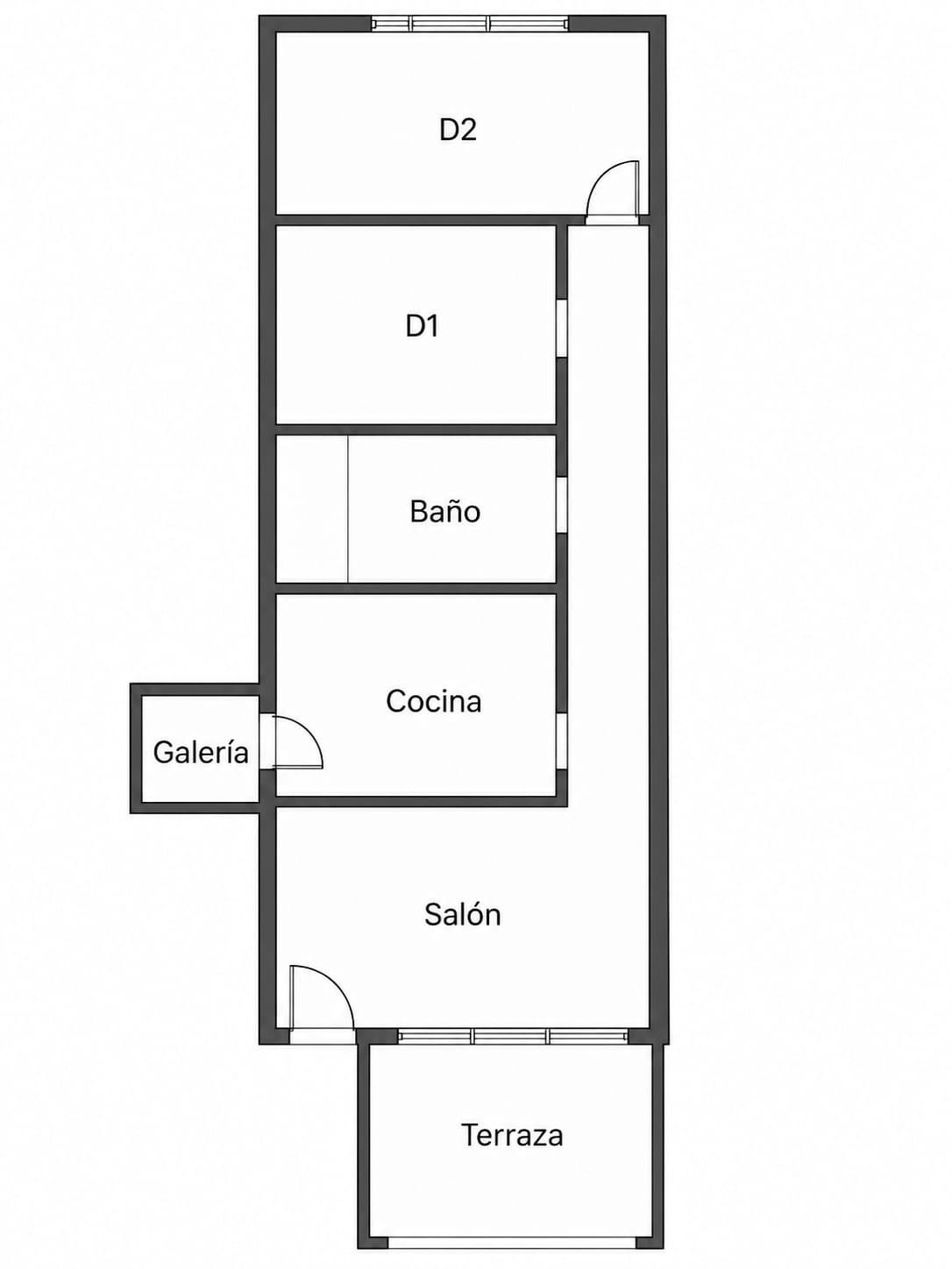 For sale - 2 Bedroom 1 Bathroom Apartment in Torrevieja - Playa Del Cura  - Alicante