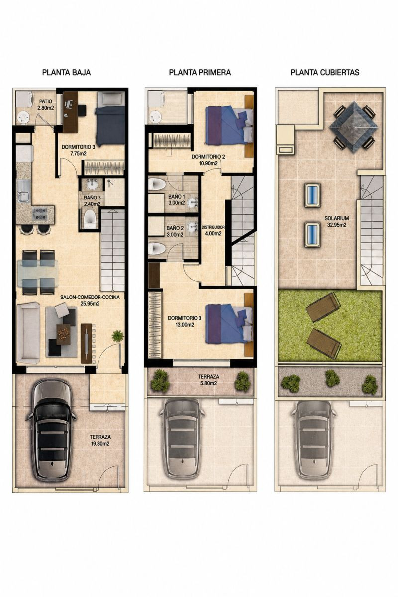 For sale - 3 Bedroom 3 Bathroom House - Semi-Detached House in Torrevieja - Torrevieja Centro  - Alicante